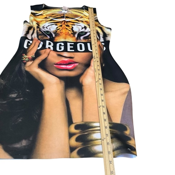 Caren Sport Graphic Tank Dress 1XL Made in USA “Gorgeous” Tiger Face Prin - Picture 7 of 9